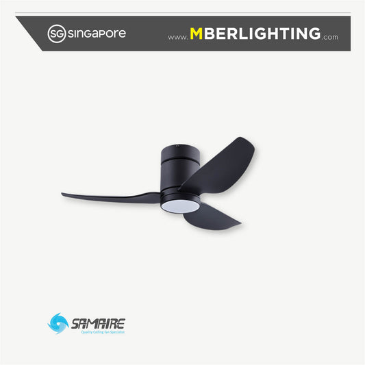 HG 3-Blades Hugger Ceiling Fan BLACK