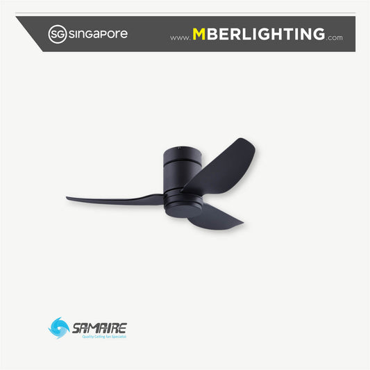 HG 3-Blades Hugger Ceiling Fan BLACK