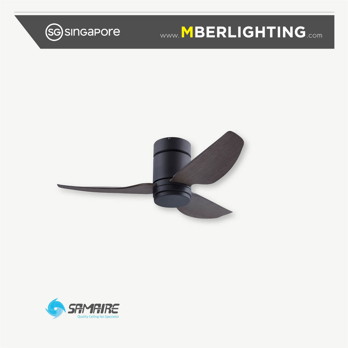 HG 3-Blades Hugger Ceiling Fan DRIFTWOOD