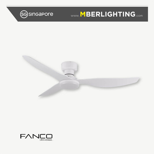 HUGGER 3-Blades Hugger Ceiling Fan WHITE