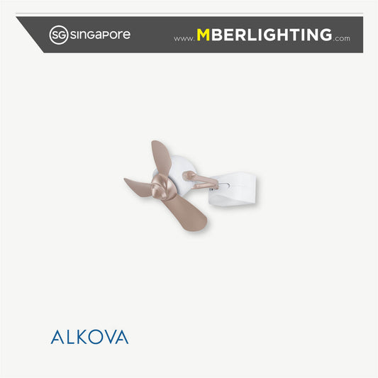 Alkova Joy-W rose gold blade wall mount fan