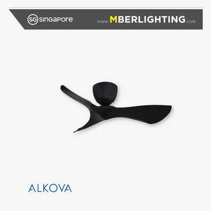 KOKO-G2-HG 3-Blades Drop-Rod Ceiling Fan BLACK