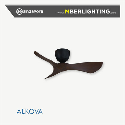 KOKO-G2-HG 3-Blades Drop-Rod Ceiling Fan WALNUT