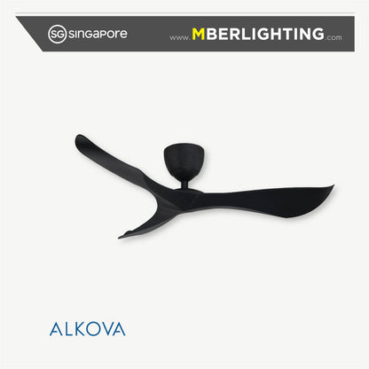 KOKO-G2-HG 3-Blades Drop-Rod Ceiling Fan BLACK