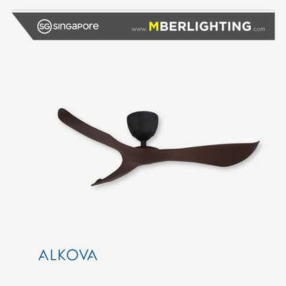 KOKO-G2-HG 3-Blades Drop-Rod Ceiling Fan WALNUT