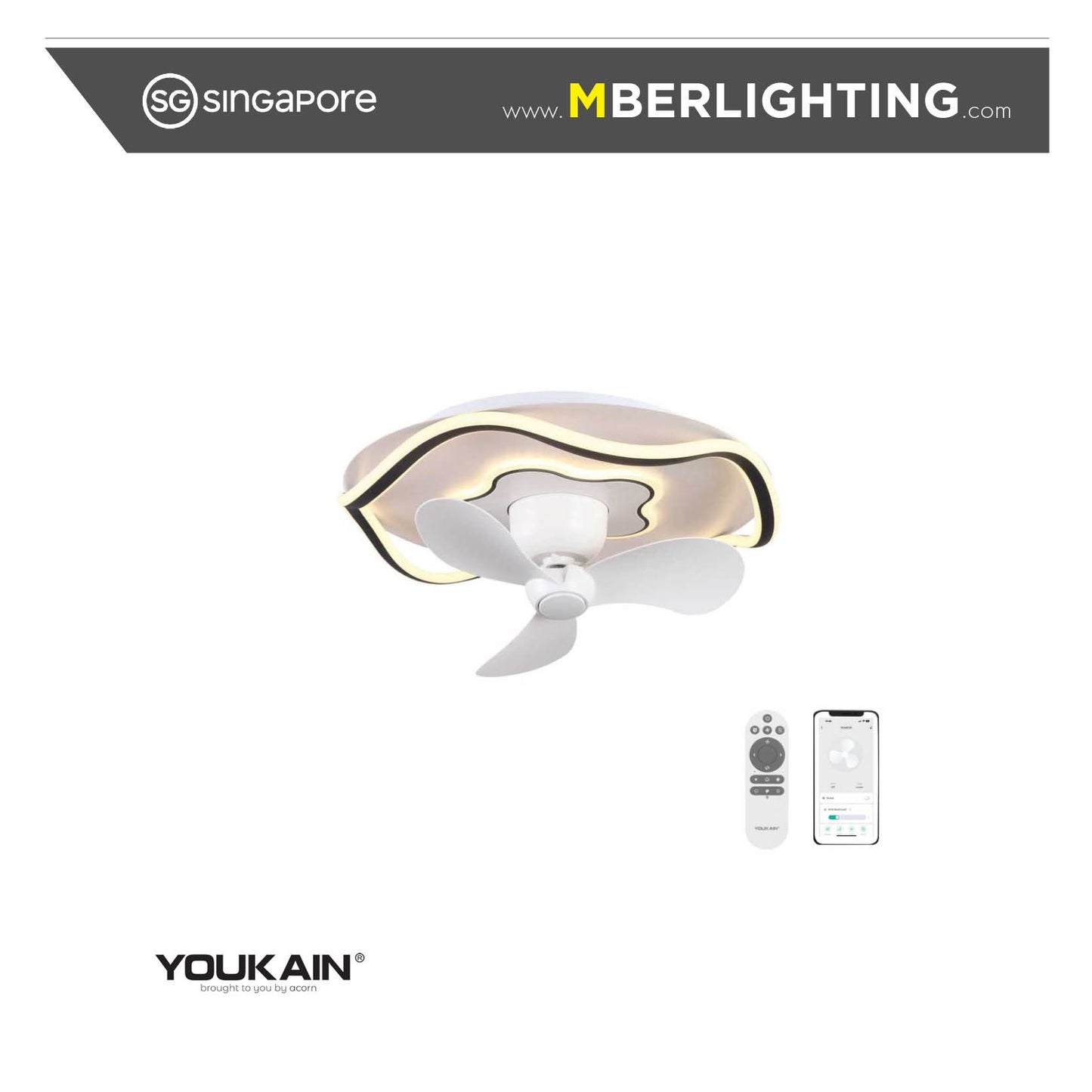 LUMINARY YJ-1001 Ceiling Light with Air Circulator