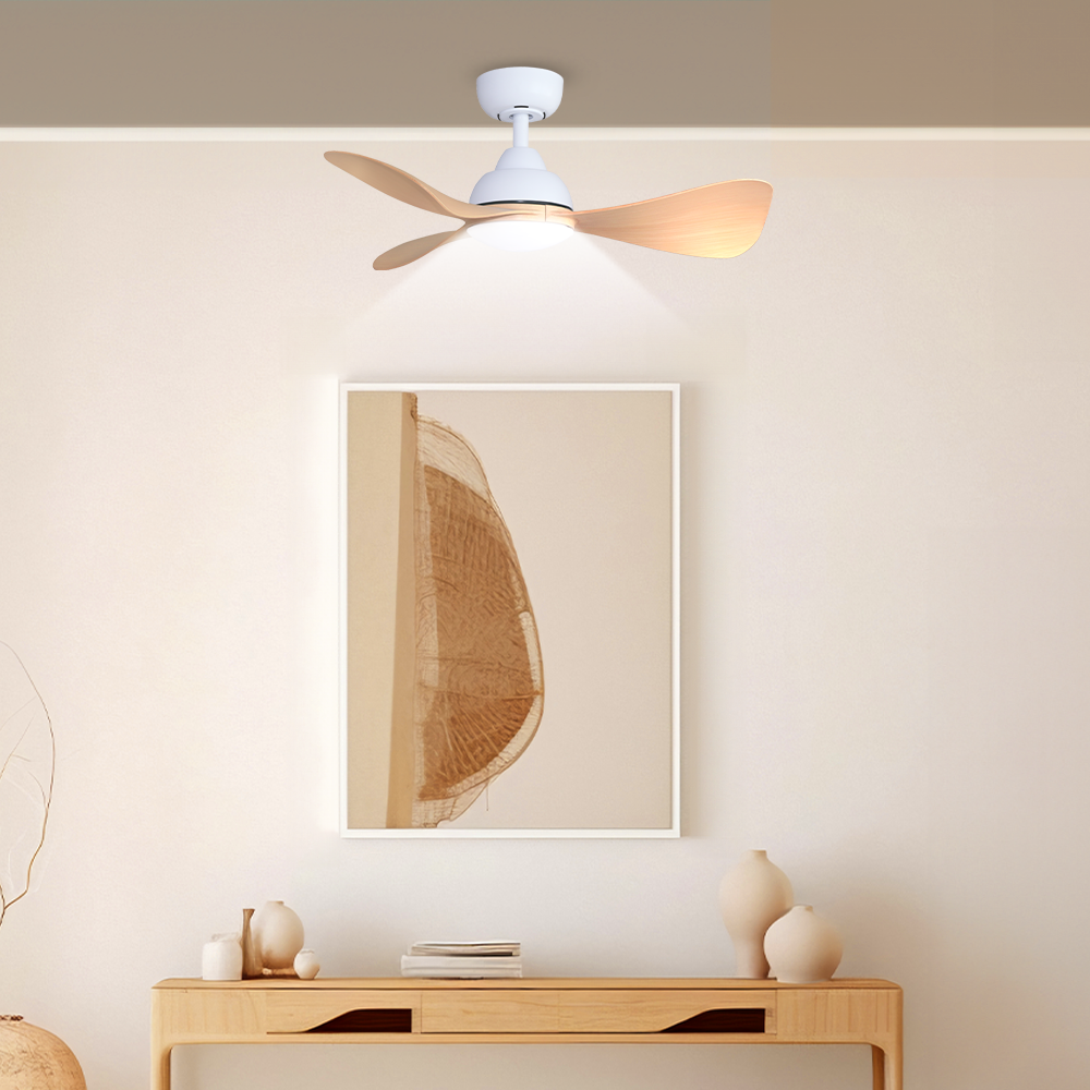MILI 3-Blades Drop Rod Ceiling Fan MAPLE
