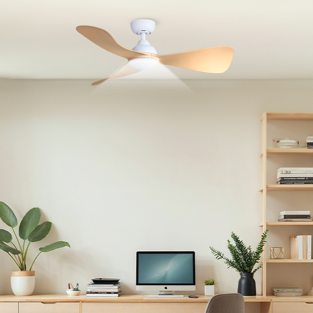 MILI 3-Blades Drop Rod Ceiling Fan MAPLE