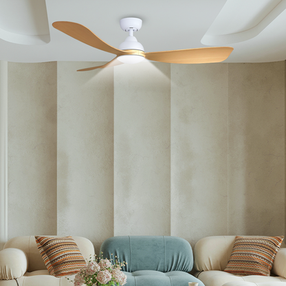MILI 3-Blades Drop Rod Ceiling Fan MAPLE