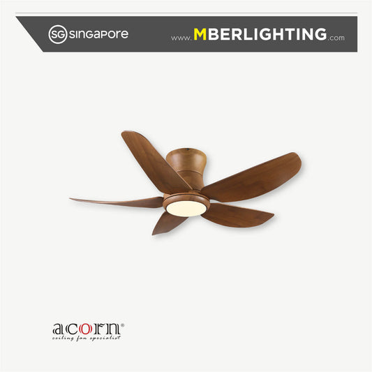 MAXFLOW DC388H 5-Blades Hugger Ceiling Fan TEAKWOOD