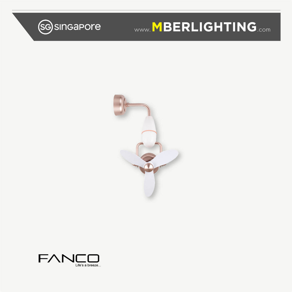 NANO Corner Fan ROSE GOLD – MBER Lighting & Ceiling Fan