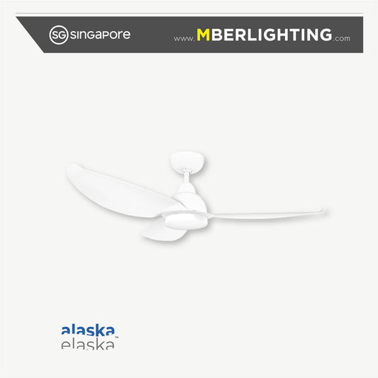 PEARL 3-Blades Drop Rod Ceiling Fan WHITE