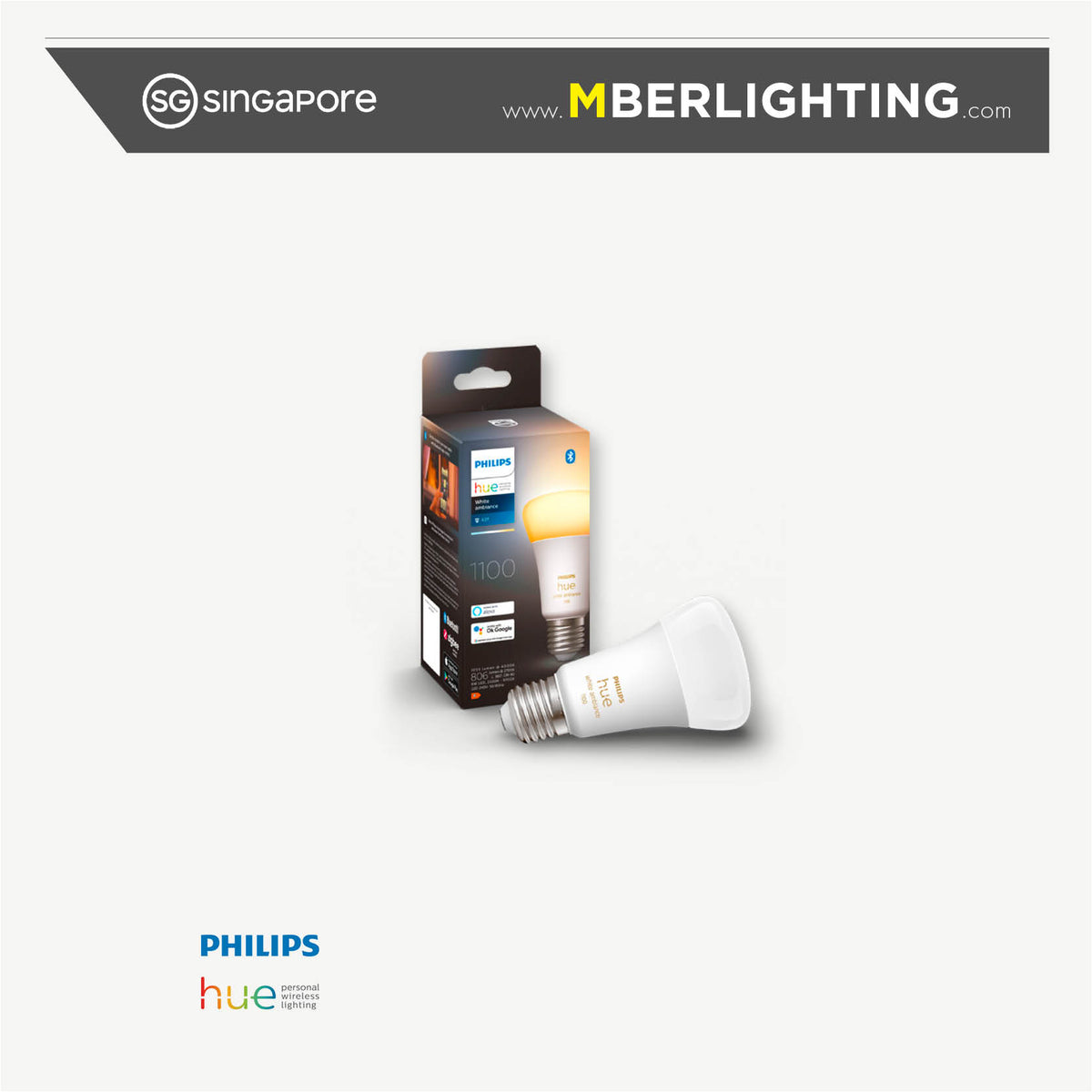 Philips Hue A60 E27 Bulb White Ambiance 8W