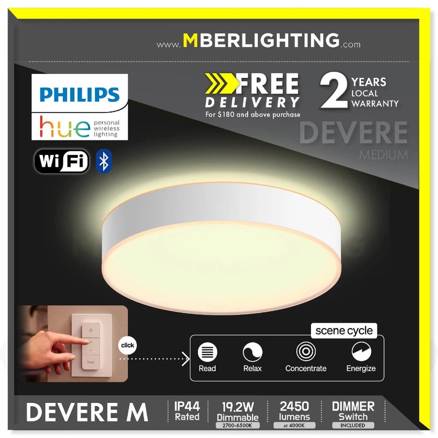 Philips Hue Devere White Ambience Smart Ceiling Light specs-1