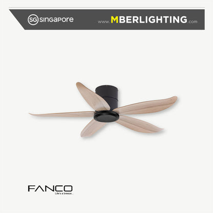RITO5 5-Blades Hugger Ceiling Fan BLACK PINE
