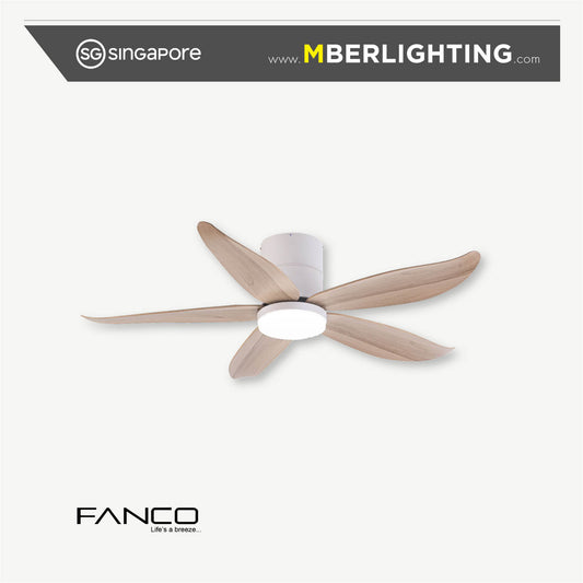 RITO5 5-Blades Hugger Ceiling Fan WHITE PINE