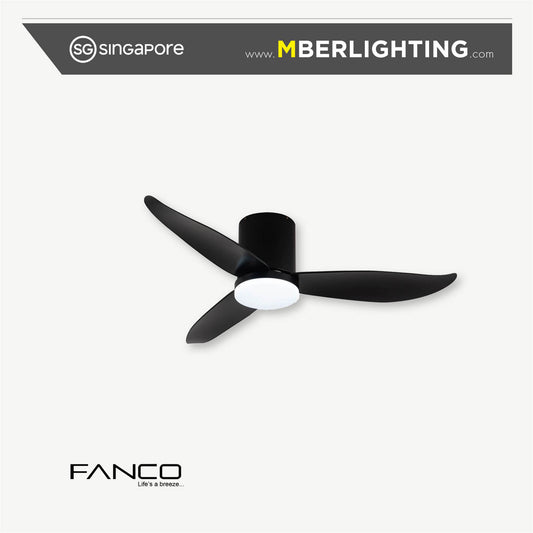 RITO3 3-Blades Hugger Ceiling Fan BLACK