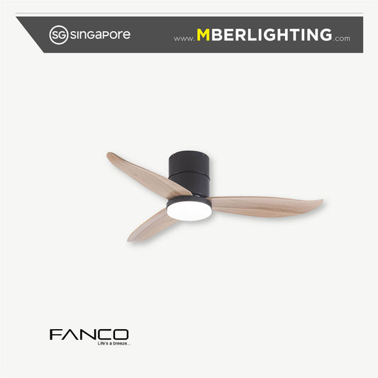 RITO3 3-Blades Hugger Ceiling Fan BLACK PINE