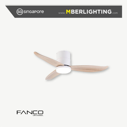 RITO3 3-Blades Hugger Ceiling Fan WHITE PINE