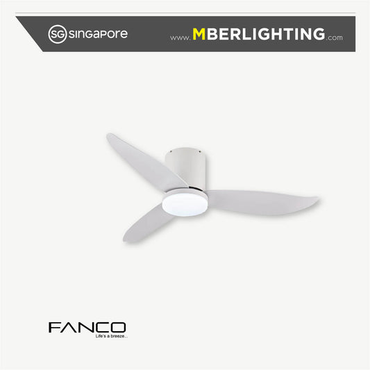 RITO3 3-Blades Hugger Ceiling Fan WHITE