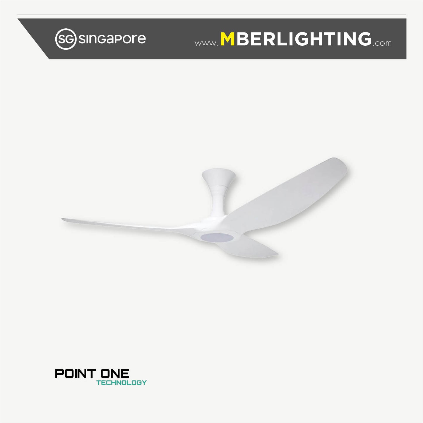 TYPHOON RS 3-Blades Hugger Ceiling Fan WHITE