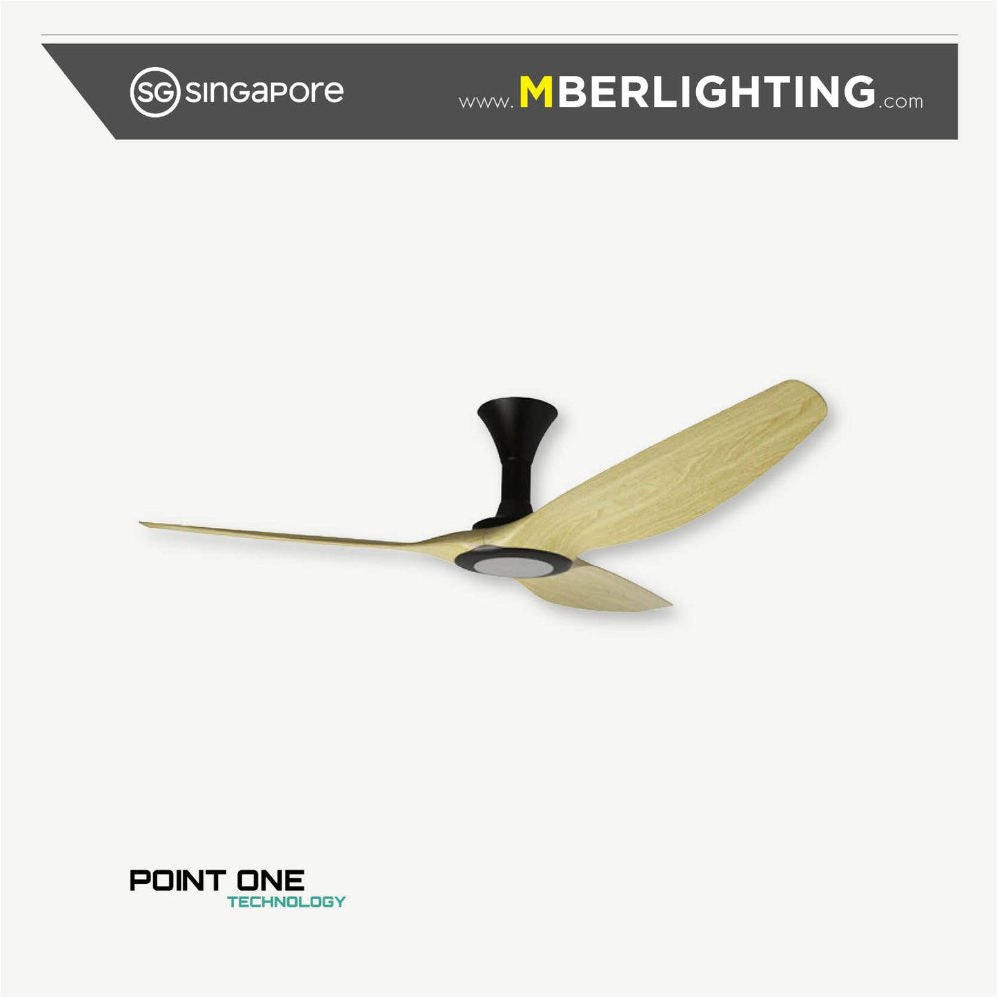 TYPHOON RS 3-Blades Hugger Ceiling Fan PINEWOOD