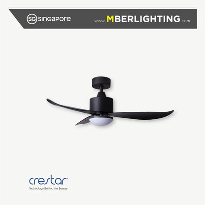 VALUEAIR 3-Blades Drop-Rod Ceiling Fan BLACK