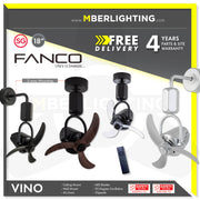 FANCO VINO 18" Corner Fan - Ceiling & Wall Mount Option