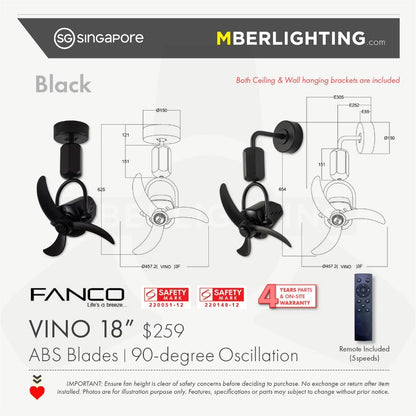 VINO Corner Fan BLACK