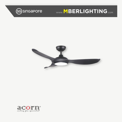 VOGA DC368 3-Blades Drop-Rod Ceiling Fan COFFEE BLACK