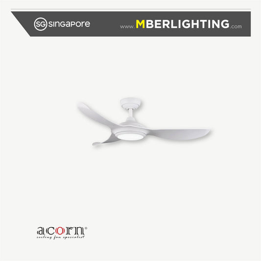 VOGA DC368 3-Blades Drop-Rod Ceiling Fan WHITE