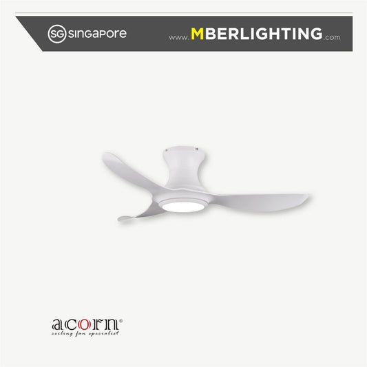 VOGA DC368H 3-Blades Hugger Ceiling Fan WHITE