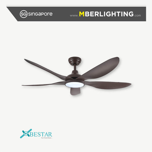 WIND 5-Blades Drop Rod Ceiling Fan MOCHA