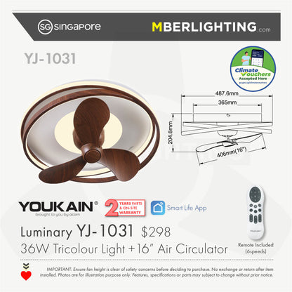 LUMINARY YJ-1031 Ceiling Light with Air Circulator