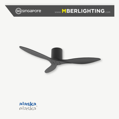 eBEY7 3-Blades Hugger Ceiling Fan BLACK
