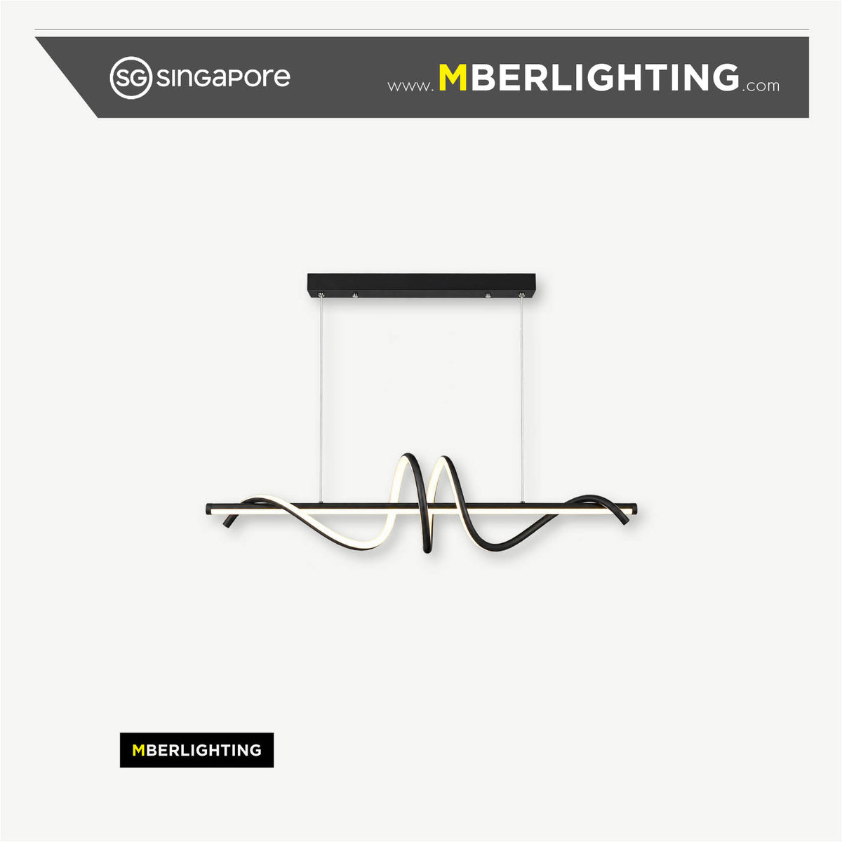 Curved LED Hanging Light