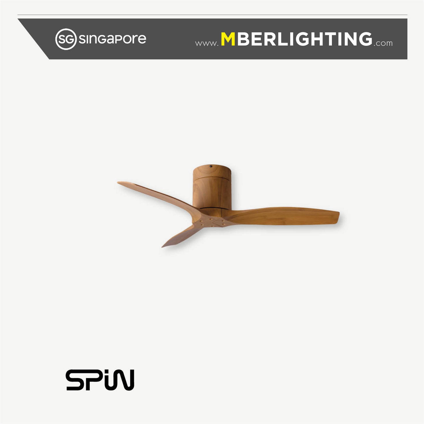 SIGNATURES 3-Blades Hugger Ceiling Fan CARAMEL
