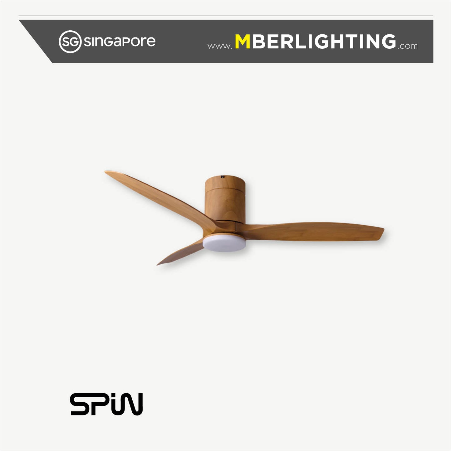 SIGNATURES 3-Blades Hugger Ceiling Fan CARAMEL