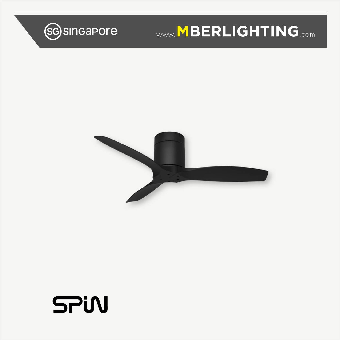 SIGNATURES 3-Blades Hugger Ceiling Fan ESPADA BLACK