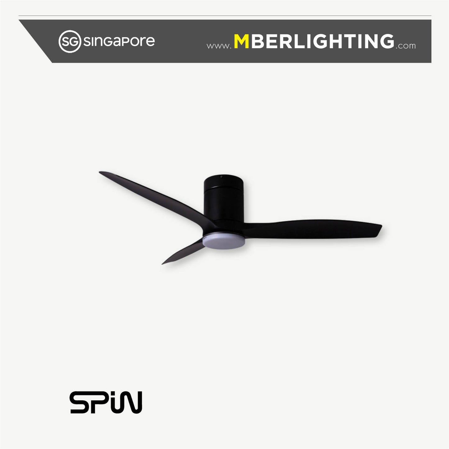 SIGNATURES 3-Blades Hugger Ceiling Fan ESPADA BLACK