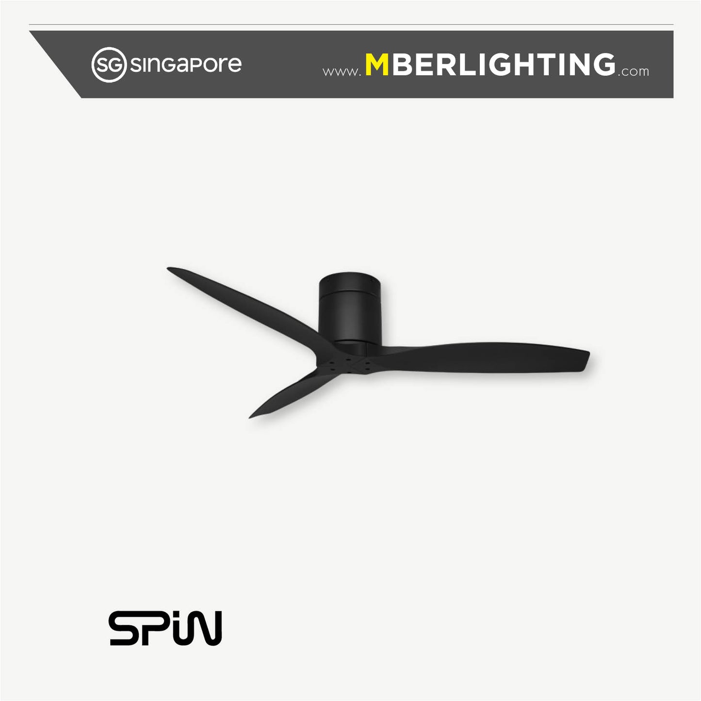 SIGNATURES 3-Blades Hugger Ceiling Fan ESPADA BLACK