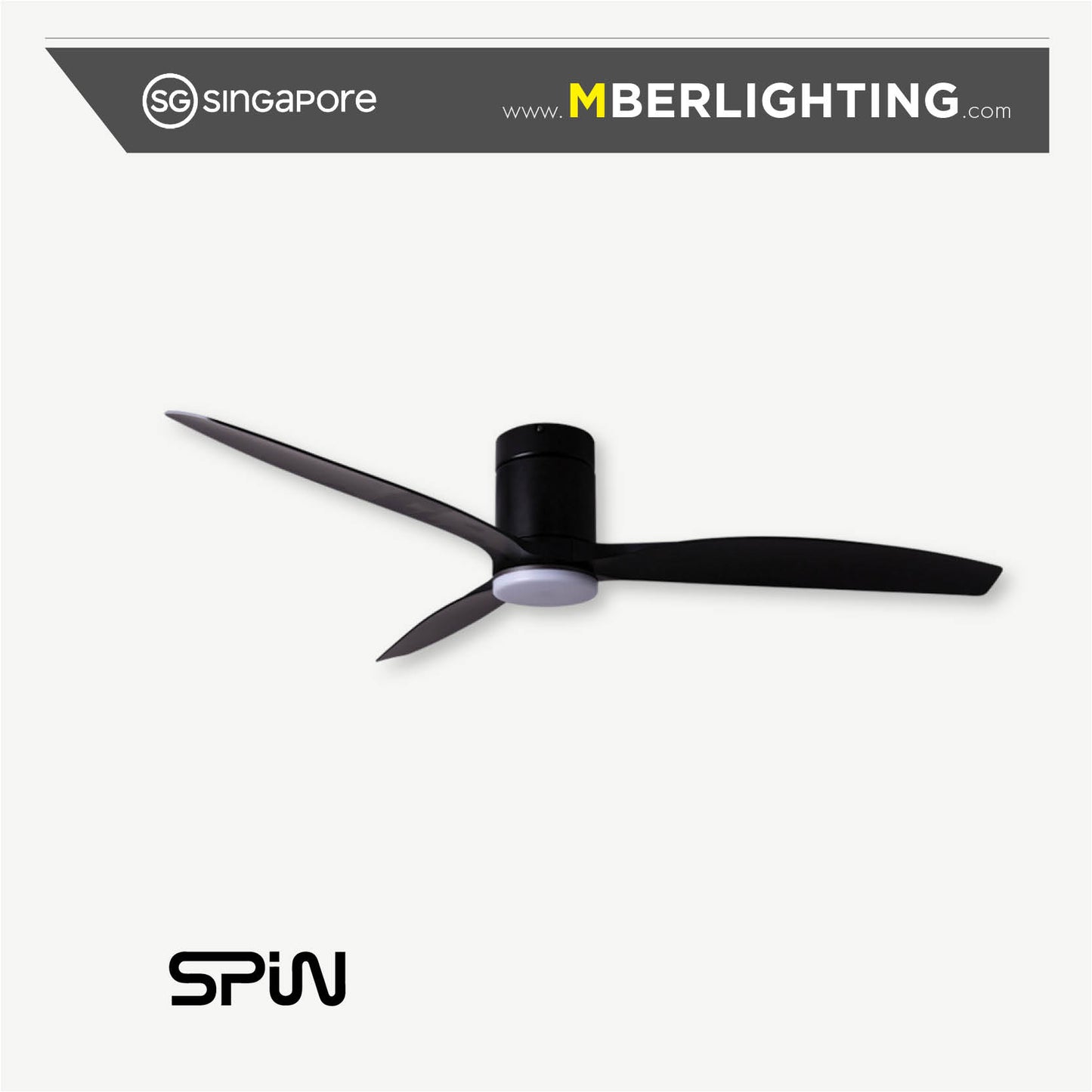 SIGNATURES 3-Blades Hugger Ceiling Fan ESPADA BLACK