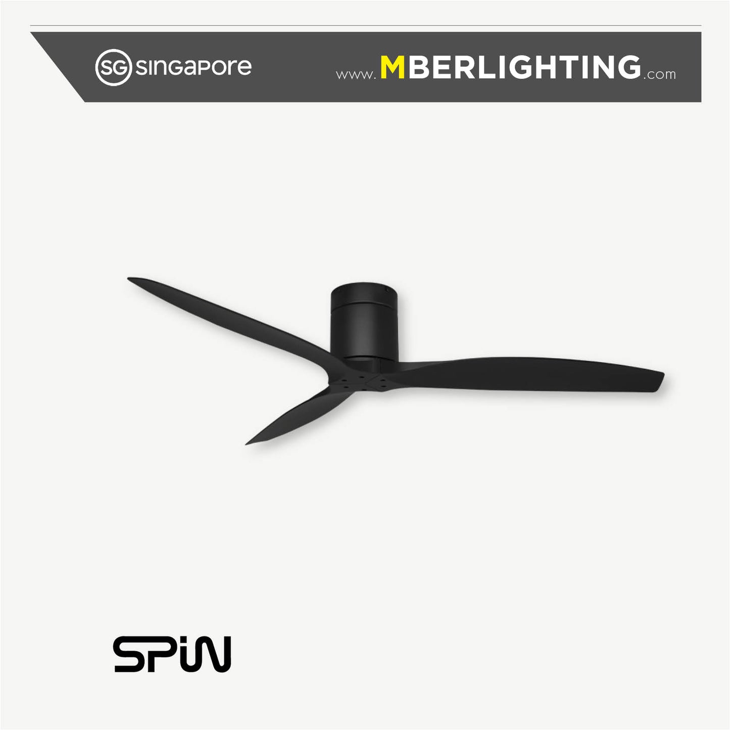SIGNATURES 3-Blades Hugger Ceiling Fan ESPADA BLACK