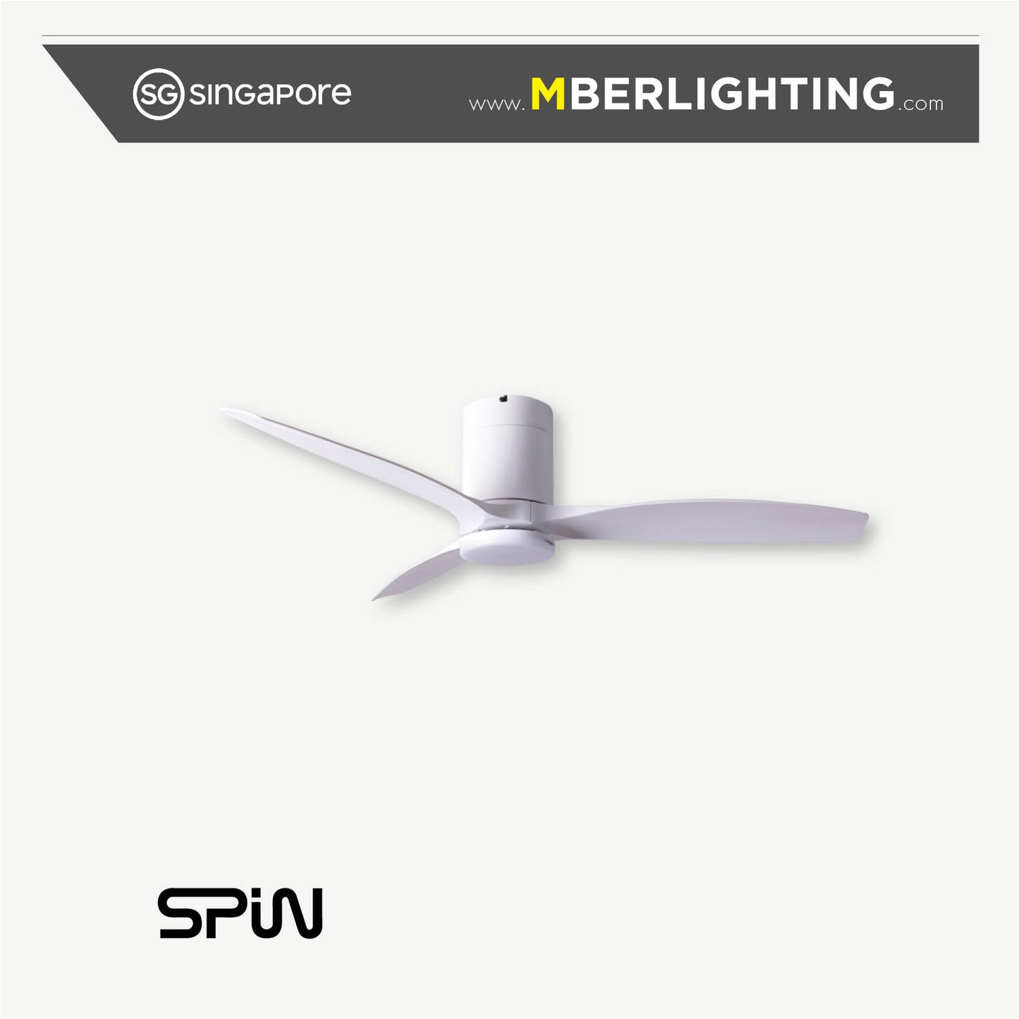 SIGNATURES 3-Blades Hugger Ceiling Fan QUINCY WHITE