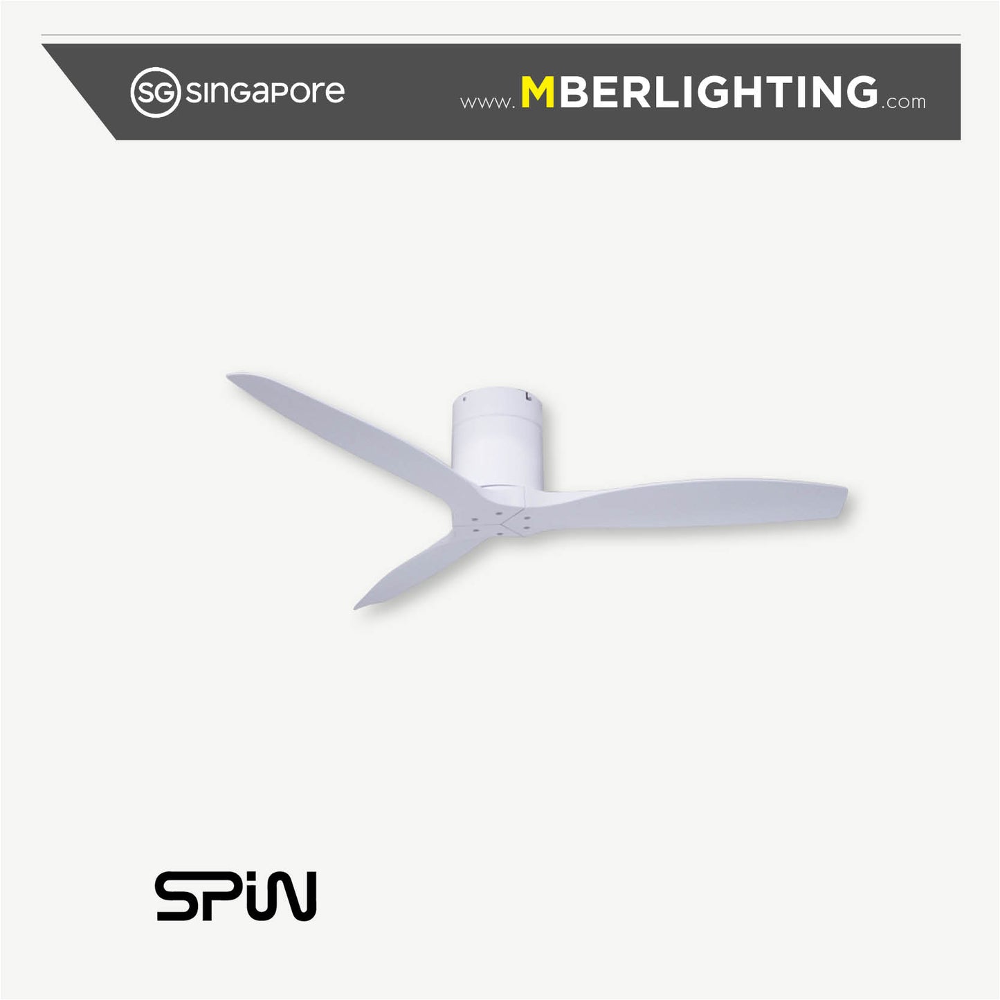 SIGNATURES 3-Blades Hugger Ceiling Fan QUINCY WHITE