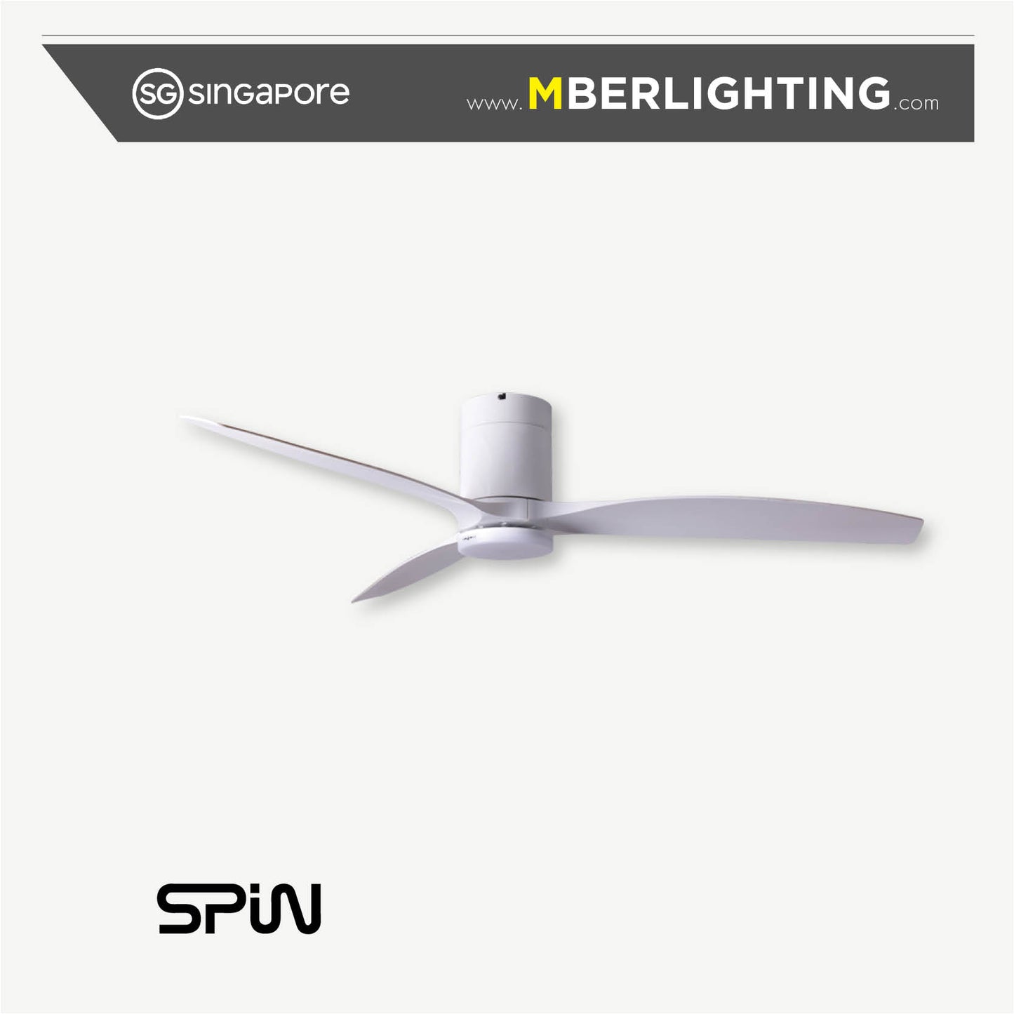 SIGNATURES 3-Blades Hugger Ceiling Fan QUINCY WHITE