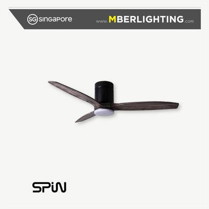 TIMBER 3-Blades Hugger Ceiling Fan ASH