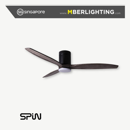 TIMBER 3-Blades Hugger Ceiling Fan ASH