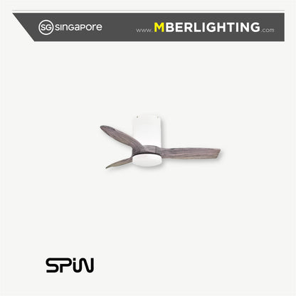 TIMBER 3-Blades Hugger Ceiling Fan ASH