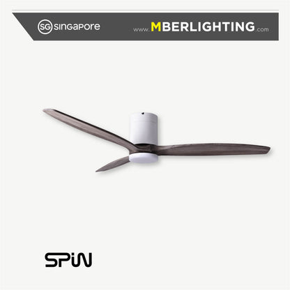 TIMBER 3-Blades Hugger Ceiling Fan ASH